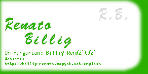 renato billig business card